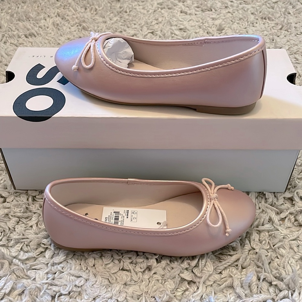 NIB SO “Pensacola” Rose Gold Ballet Flats, Size 13